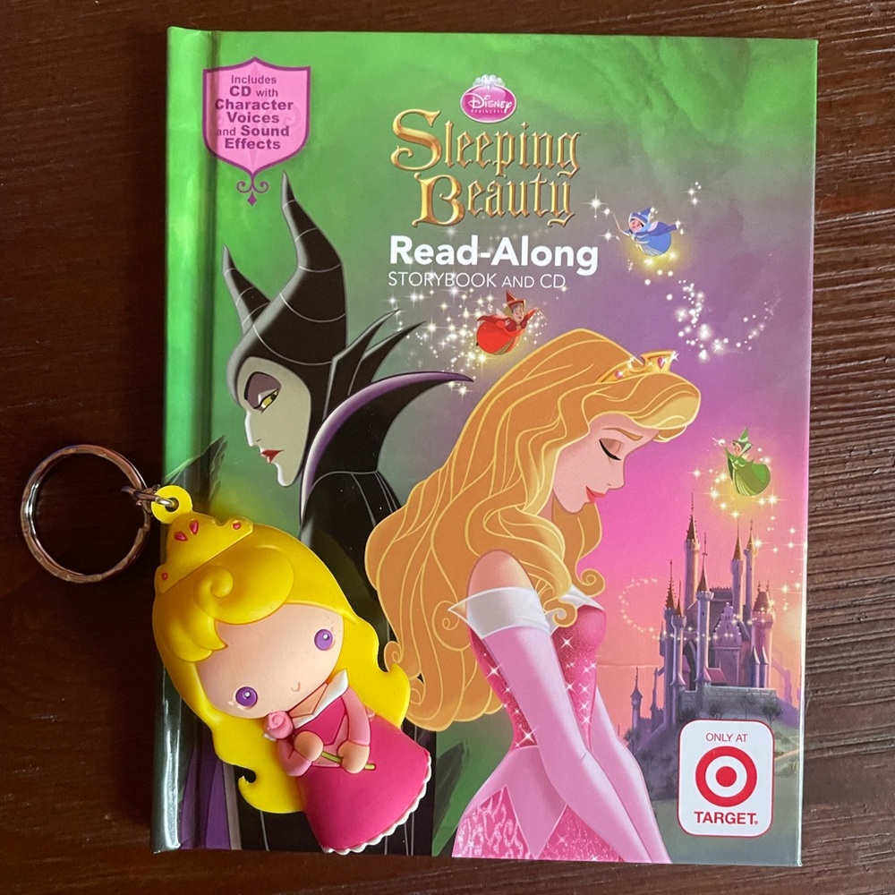 Disney Sleeping Beauty keychain with sing along book and CD